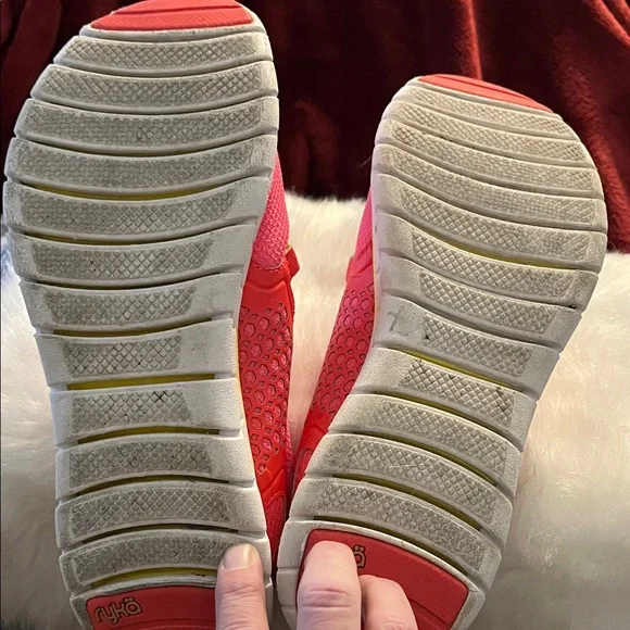 Ryka Women's Desire Pink and Yellow Athletic Shoes - Picture 10 of 11